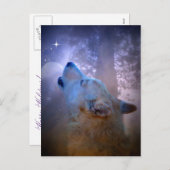 ハッピーホリデーズウルフアンドムーンポストカード シーズンポストカード (正面/裏面)