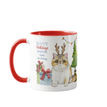 ハッピーホリデーズエキゾチック猫ママカスタムクリスマス