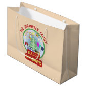 ハッピーホリデーズエレガントクリスマスチャイルドフェスティバル ラージペーパーバッグ (正面アングル)