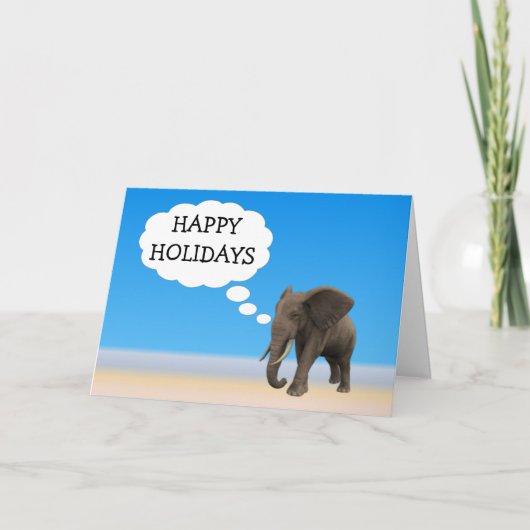 ハッピーホリデーズエレファント シーズンカード (正面)