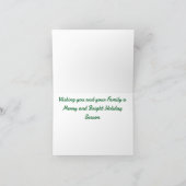 ハッピーホリデーズオリジナルのアートワーク カード (内部)