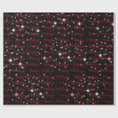 ハッピーホリデーズオンブラック ラッピングペーパー (フラット)