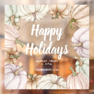 ハッピーホリデーズオータムカボチャ ウィンドウサイン