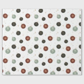 ハッピーホリデーズオーナメントニュートラルフェスティバルギフト ラッピングペーパー (フラット)