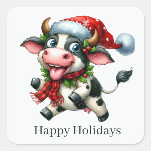 ハッピーホリデーズカウファン スクエアシール (正面)