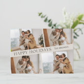 ハッピーホリデーズカスタマイズ可シンプル能なクリスマスカード 招待状 (スタンド正面)