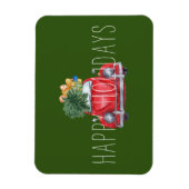 ハッピーホリデーズカスタマイズ可能なクリスマスレッドカー マグネット (縦)