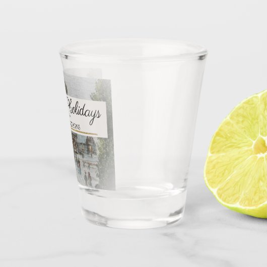 ハッピーホリデーズカスタムノスタルジッククリスマスシーン ショットグラス (右)