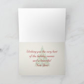 ハッピーホリデーズカスタムハート写真カード シーズンカード (内部)