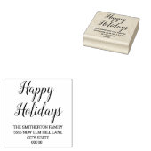 ハッピーホリデーズカッシースクリプトファミリー名アドレス ラバースタンプ (押印)