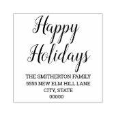 ハッピーホリデーズカッシースクリプトファミリー名アドレス ラバースタンプ (インプリント)