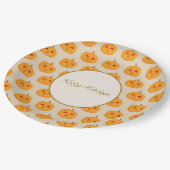 ハッピーホリデーズカボプキン顔 ペーパープレート (アングル)