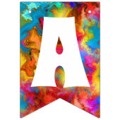 ハッピーホリデーズカラフルレインボー バンティングフラッグ (第3の旗)