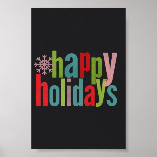 ハッピーホリデーズカラーシャルボード ポスター (正面)