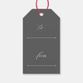 ハッピーホリデーズカリグラフィギフトラベル ギフトタグ (裏面)