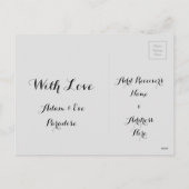 ハッピーホリデーズカルクボードタイポグラフィカスタムカード シーズンポストカード (裏面)