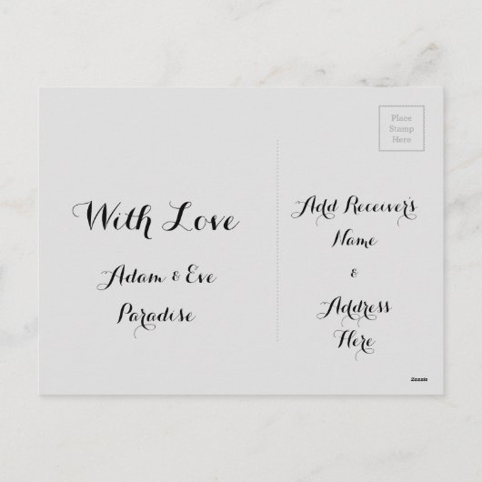 ハッピーホリデーズカルクボードタイポグラフィカスタムカード シーズンポストカード (裏面)