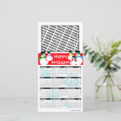 ハッピーホリデーズカレンダー2011フォトカード雪だるま シーズンカード (スタンド正面)