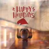 ハッピーホリデーズカワイイシーズー(犬)Tzuクリスマス ウィンドウサイン (シート2)