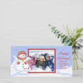 ハッピーホリデーズカワイイ雪だるま シーズンカード (スタンド正面)