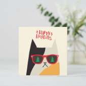 ハッピーホリデーズカワイイ&サンタクール猫マンガ シーズンカード (スタンド正面)