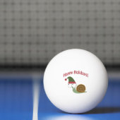 ハッピーホリデーズカワイカタツムイルクリスマス小妖精や小人 卓球ボール (ネット)