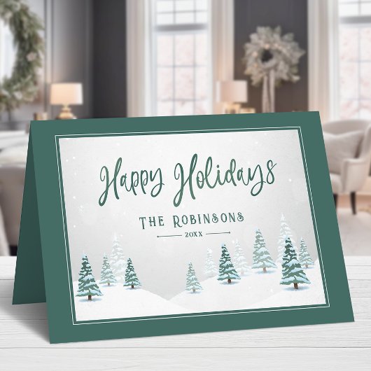ハッピーホリデーズカントリーエレガントウィンターススプルース シーズンカード