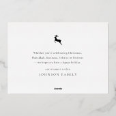 ハッピーホリデーズカントリー素朴パインリースウッド 箔シーズンカード (裏面)