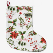 ハッピーホリデーズカンパニー従業員植物学 ラージクリスマスストッキング (正面)