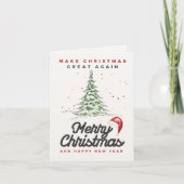 ハッピーホリデーズカードおもしろい、クリスマスを素晴らし作る サンキューカード (正面)