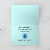 ハッピーホリデーズカードクラシックブルークリスマスカード シーズンカード