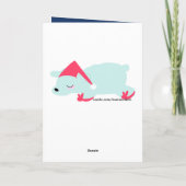 ハッピーホリデーズカードクリスマスポーラベアカード シーズンカード (裏面)