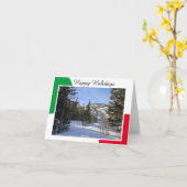 ハッピーホリデーズカードテンプレート カード (黄色い花)