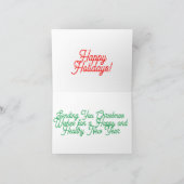ハッピーホリデーズカード サンキューカード (内部)