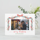 ハッピーホリデーズガーランドベルフォトクリスマスカード シーズンカード (スタンド正面)
