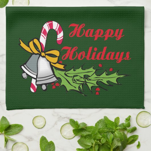 ハッピーホリデーズキッチンタオル キッチンタオル (折り畳み)