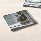 ハッピーホリデーズキティキャットコースター スクエアペーパーコースター (アングル)