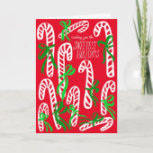 ハッピーホリデーズキャニーズスイートキュートクリスマス カード (正面)