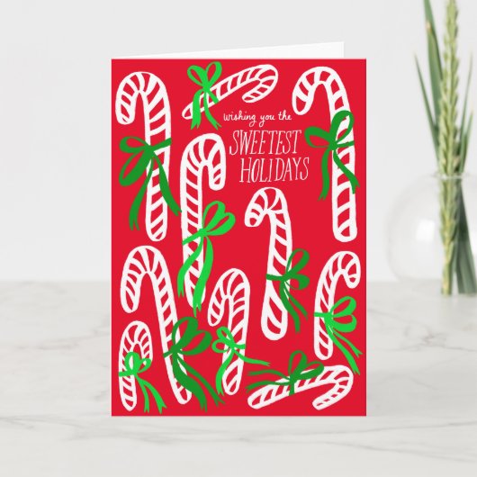 ハッピーホリデーズキャニーズスイートキュートクリスマス カード (正面)