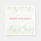 ハッピーホリデーズキャンディスプレーズメリークリスマスおもしろい スタンダードカクテルナプキン (正面)