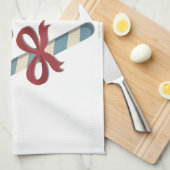 ハッピーホリデーズキャンディーケーンハート キッチンタオル (四つ折り)