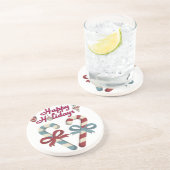 ハッピーホリデーズキャンディーケーンハート コースター (側面)