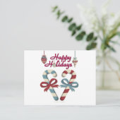 ハッピーホリデーズキャンディーケーンハート シーズンポストカード (スタンド正面)