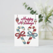 ハッピーホリデーズキャンディーケーンハート シーズンポストカード (スタンド正面)