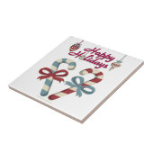 ハッピーホリデーズキャンディーケーンハート タイル (側面)