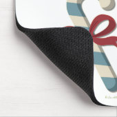 ハッピーホリデーズキャンディーケーンハート マウスパッド (コーナー)