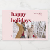 ハッピーホリデーズキャンディーケーン写真 スパークリングワインラベル (シングルラベル)