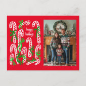 ハッピーホリデーズキャンドルカカスタムネスPHOTOクリスマス シーズンポストカード (正面)