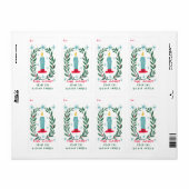 ハッピーホリデーズキャンドルハンドドロッカスタムドから ラベル (フルシート)