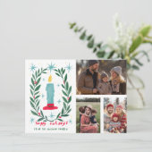 ハッピーホリデーズキャンドルハンドドローカスタムド3枚 カード (スタンド正面)